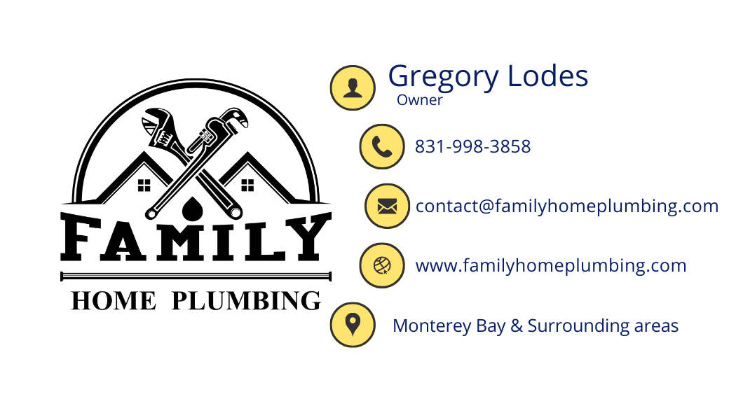 family home plumbing business card 