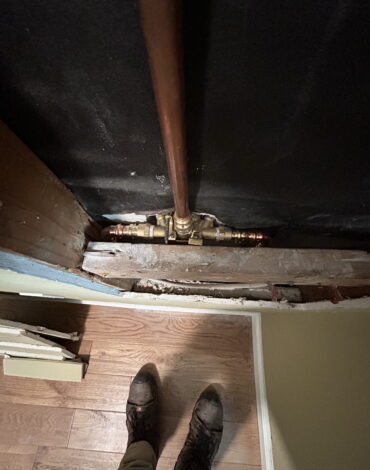 Water pressure regulator, shut off valve, and hose bib installation with main water line repipe in Seaside CA