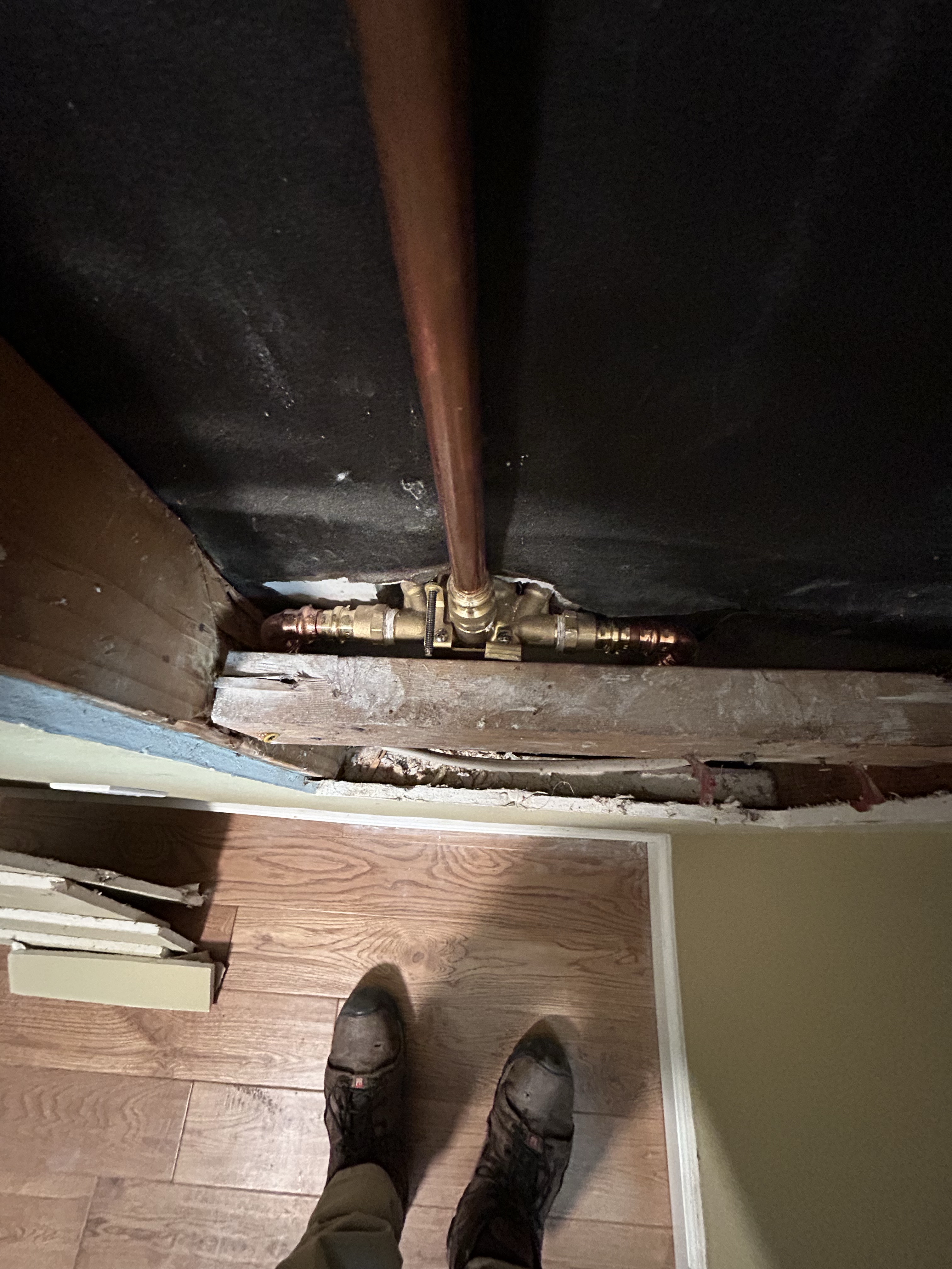 Water pressure regulator, shut off valve, and hose bib installation with main water line repipe in Seaside CA